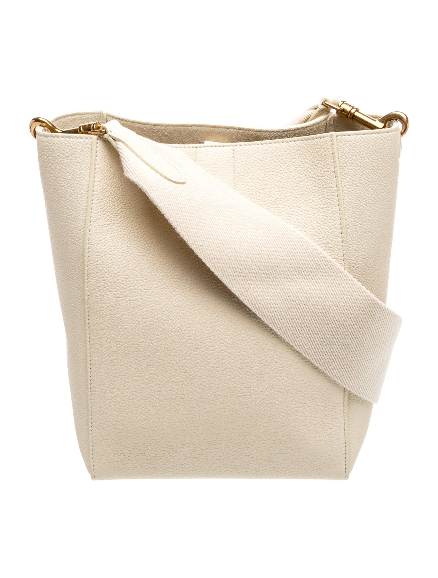 Celine Leather Seau Sangle Small - Neutrals Bucket Bags, Handbags
