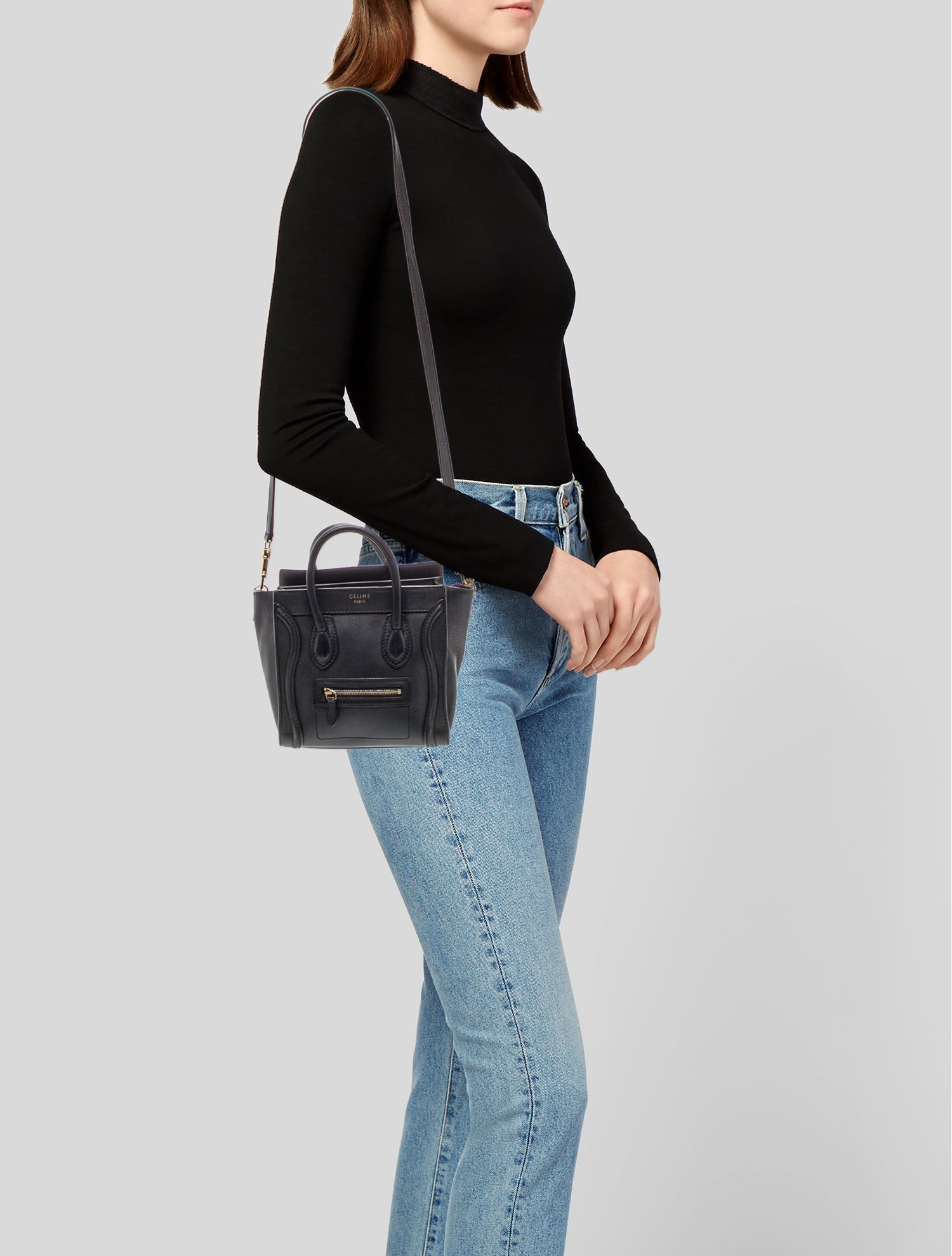 Celine Leather Luggage Nano