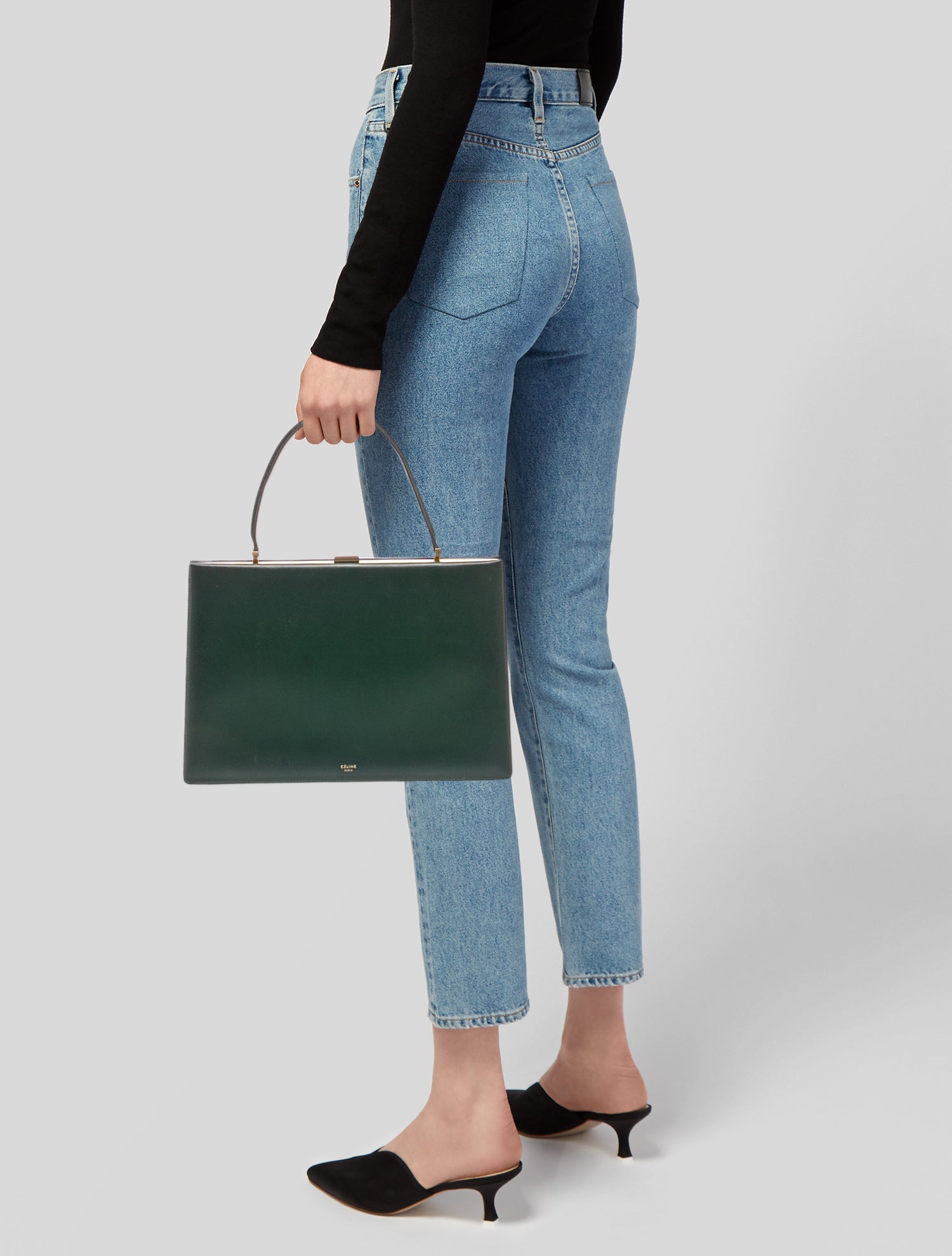 Celine Leather Clasp Medium