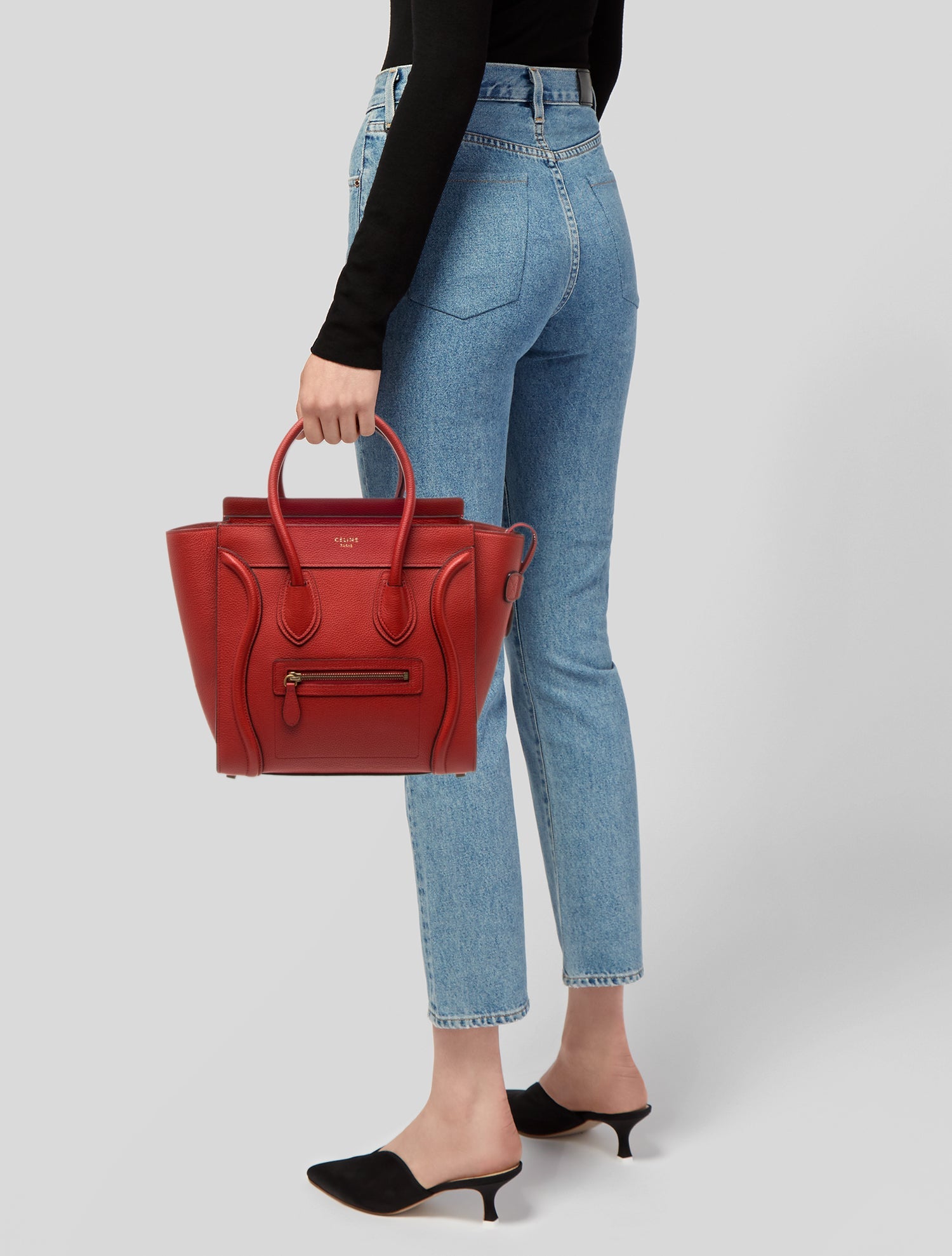 Celine Leather Luggage Micro