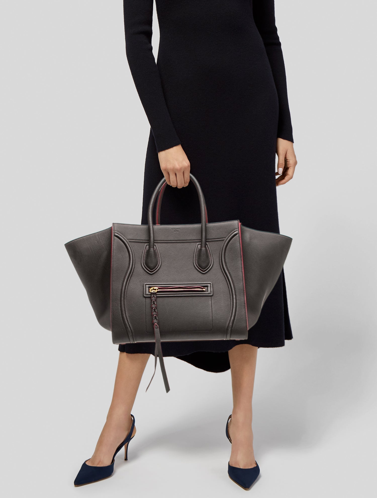 Celine Leather Luggage Phantom Medium