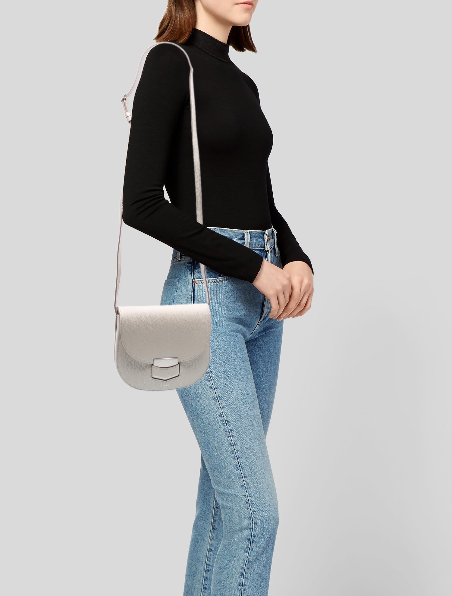 Celine Leather Trotteur Medium