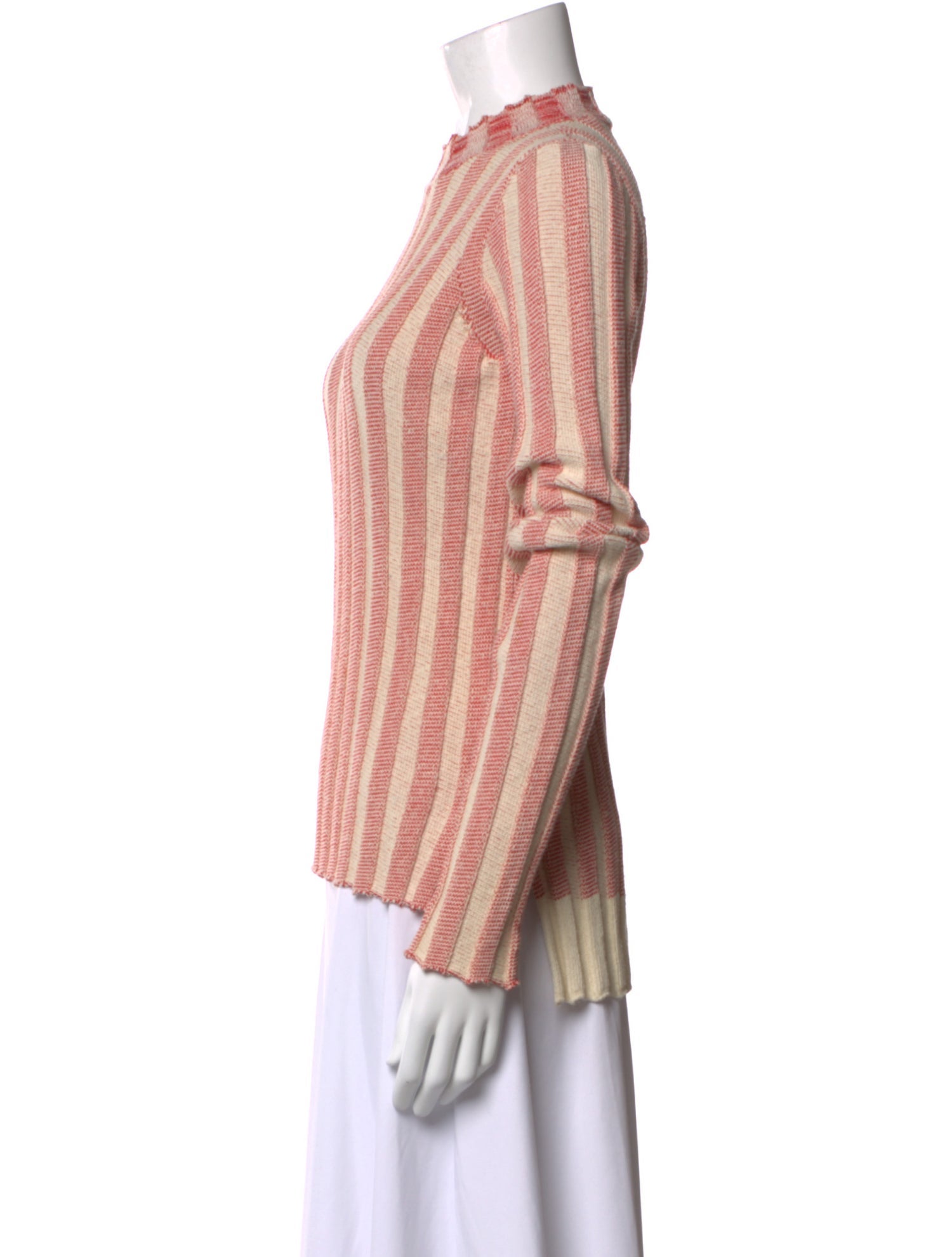 Celine Mock Neck Striped Sweater