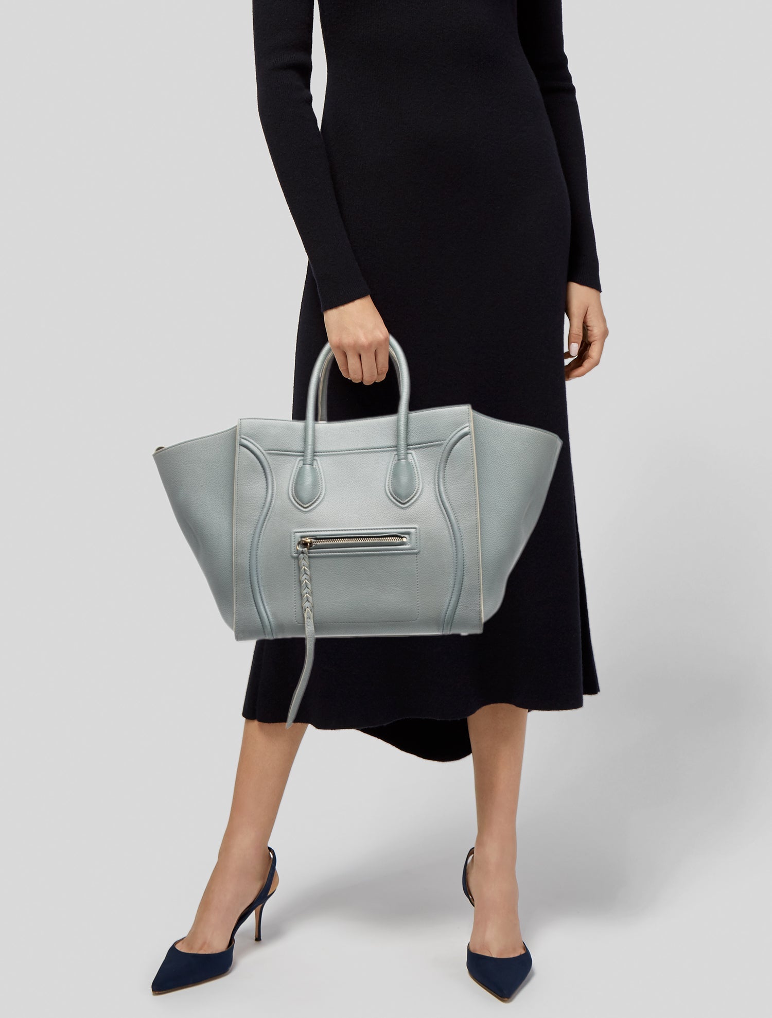 Celine Leather Luggage Phantom Medium