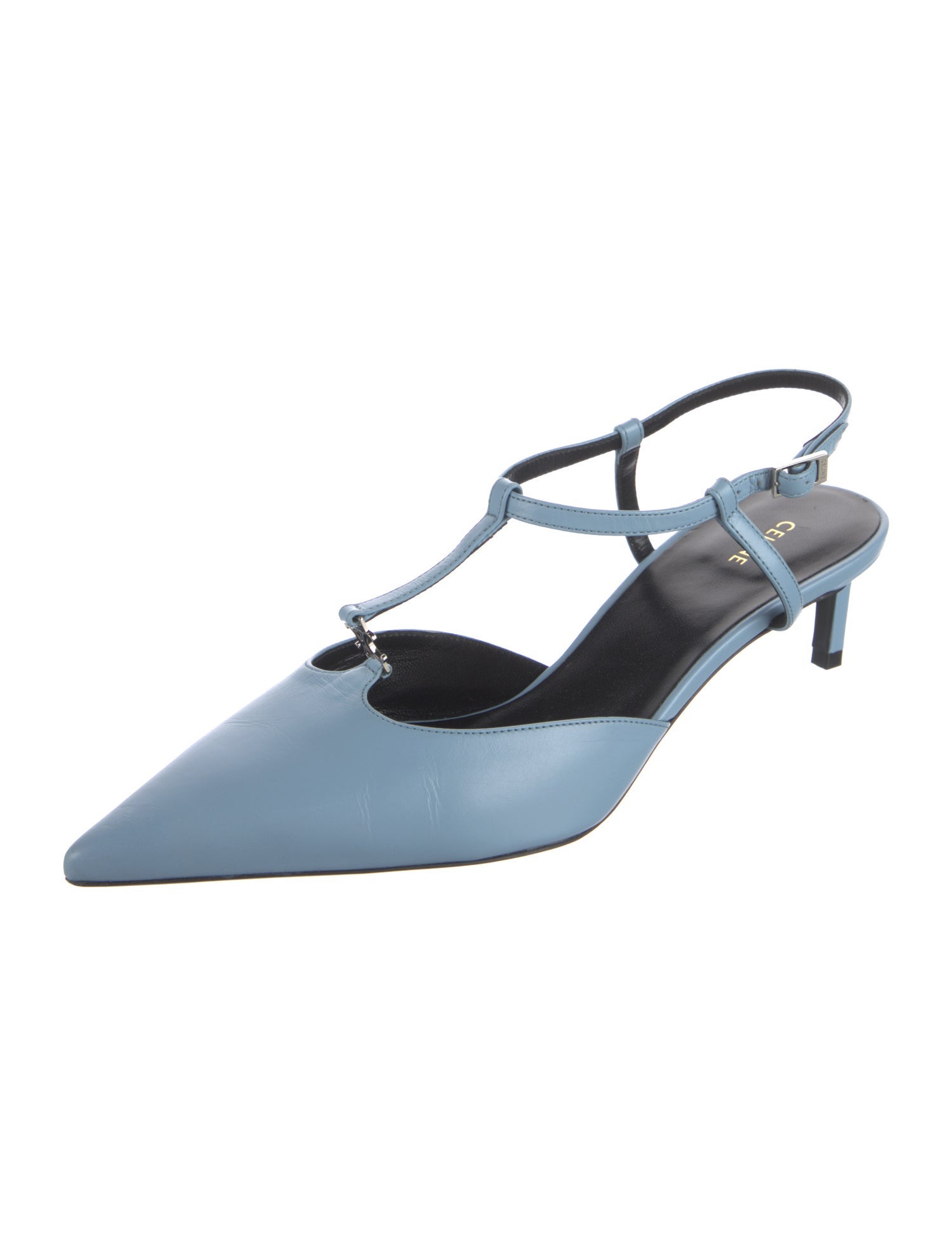 Celine Leather T-Strap Pumps