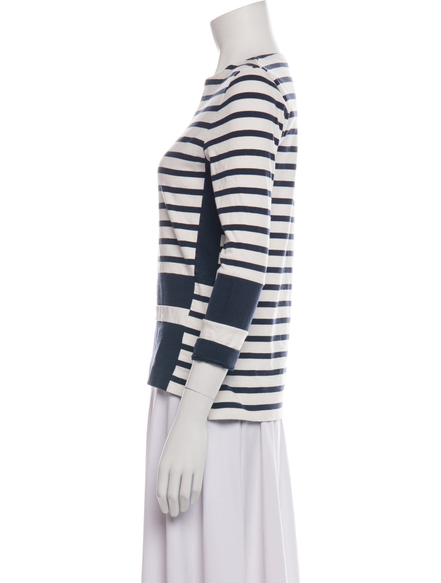 Celine Striped Crew Neck Top