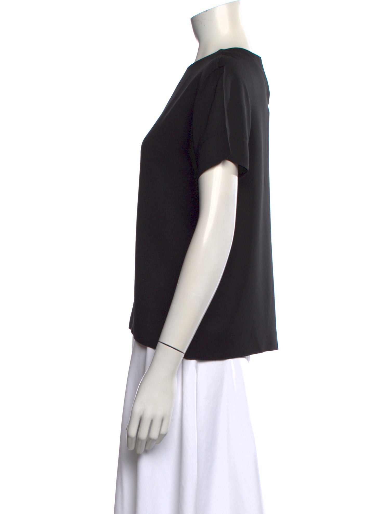 Celine Silk Crew Neck Top