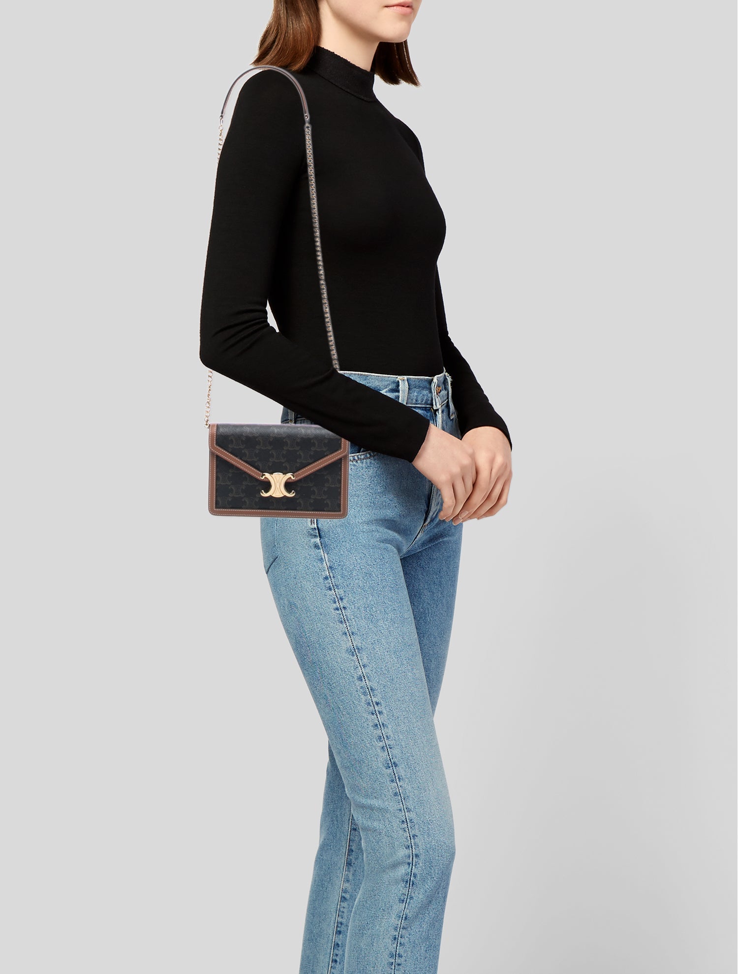 Celine Triomphe Wallet on Chain Margo