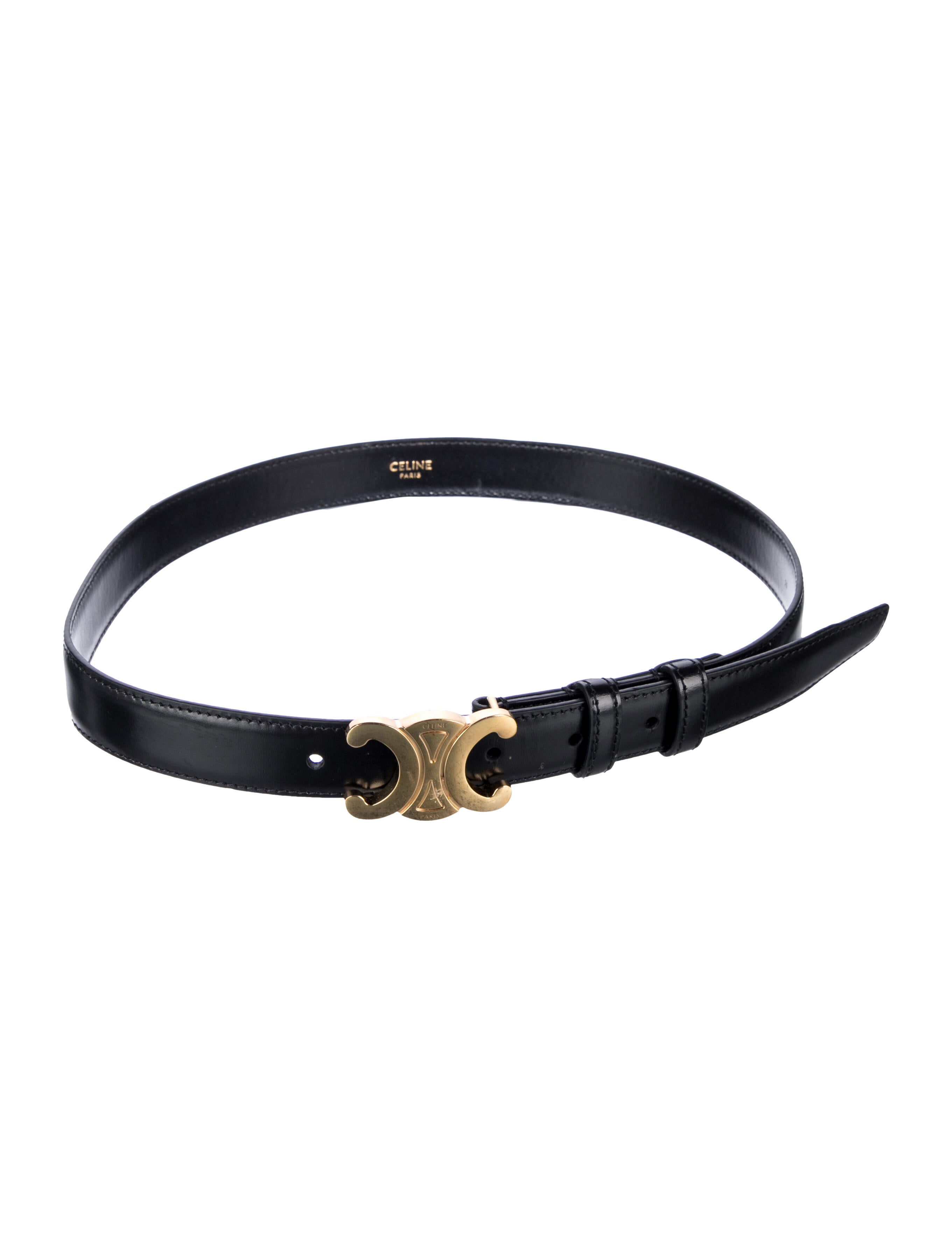 Celine Skinny Leather Belt
