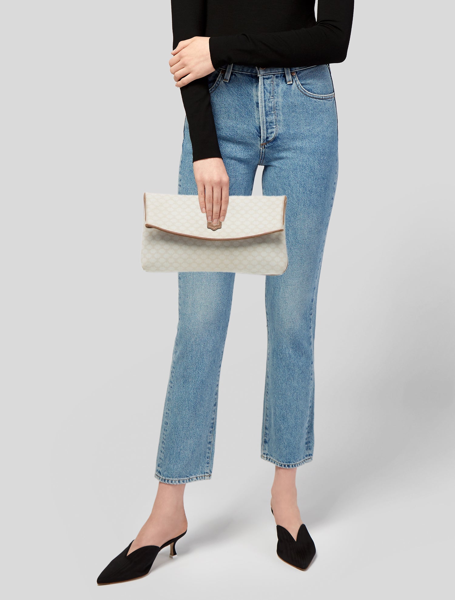 Celine Macadam Clutch Vintage - Neutrals Clutches, Handbags