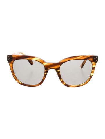 Céline Logo-Embellished Marbled Sunglasses