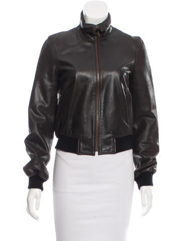 Céline Leather Bomber Jacket