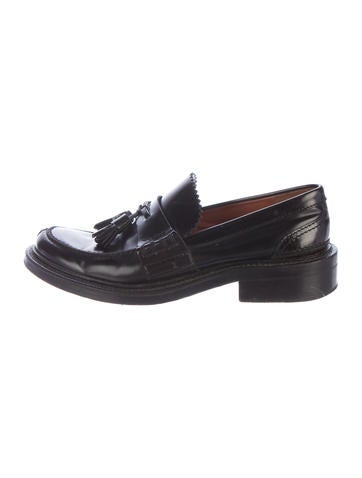 Céline Patent Leather Round-Toe Loafers
