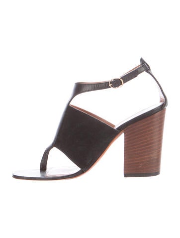 Céline Suede Cutout Sandals