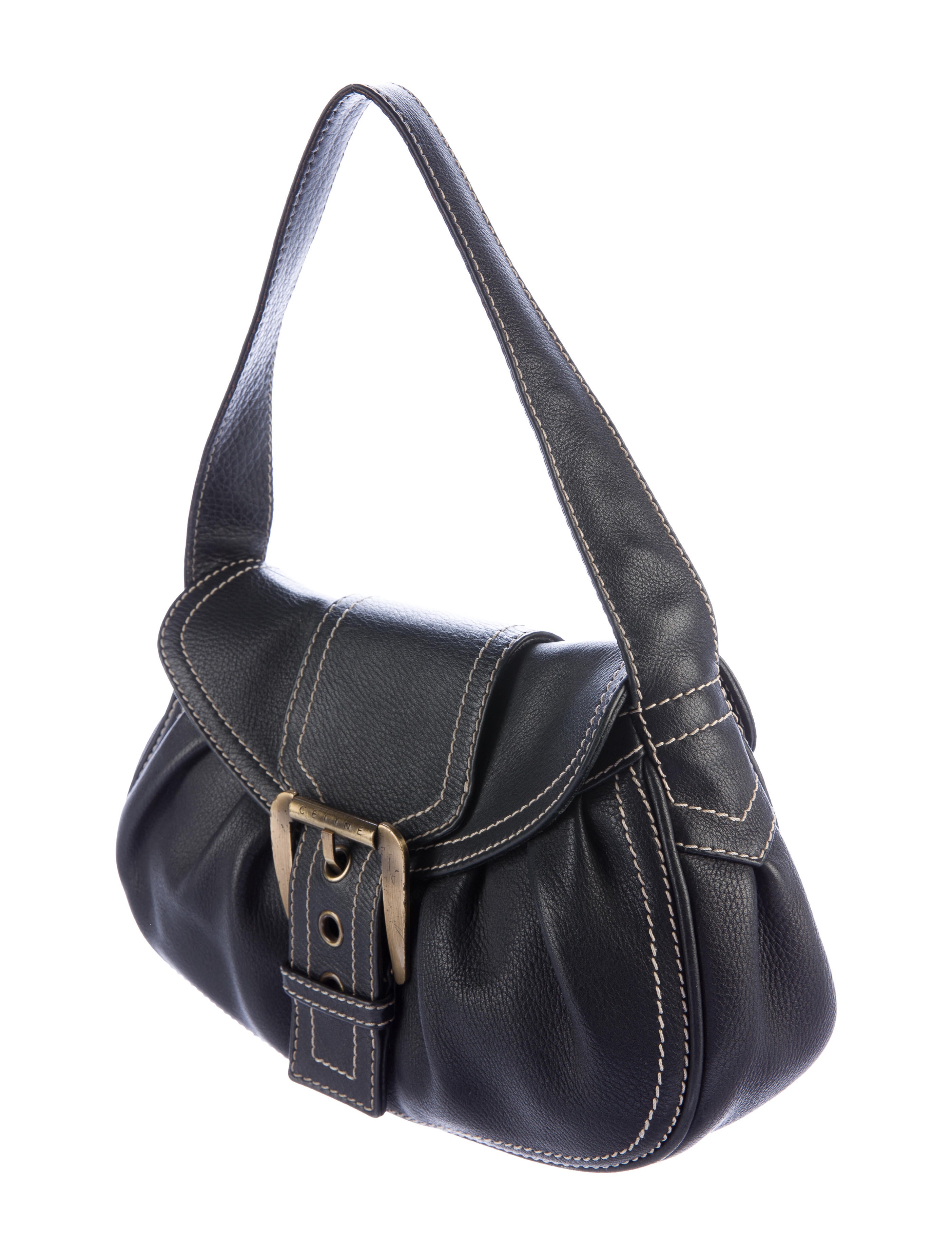 Céline Leather Buckle Bag Handbags CEL48233 The RealReal