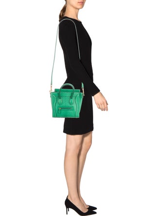 Celine Céline 2015 Python Nano Luggage Tote