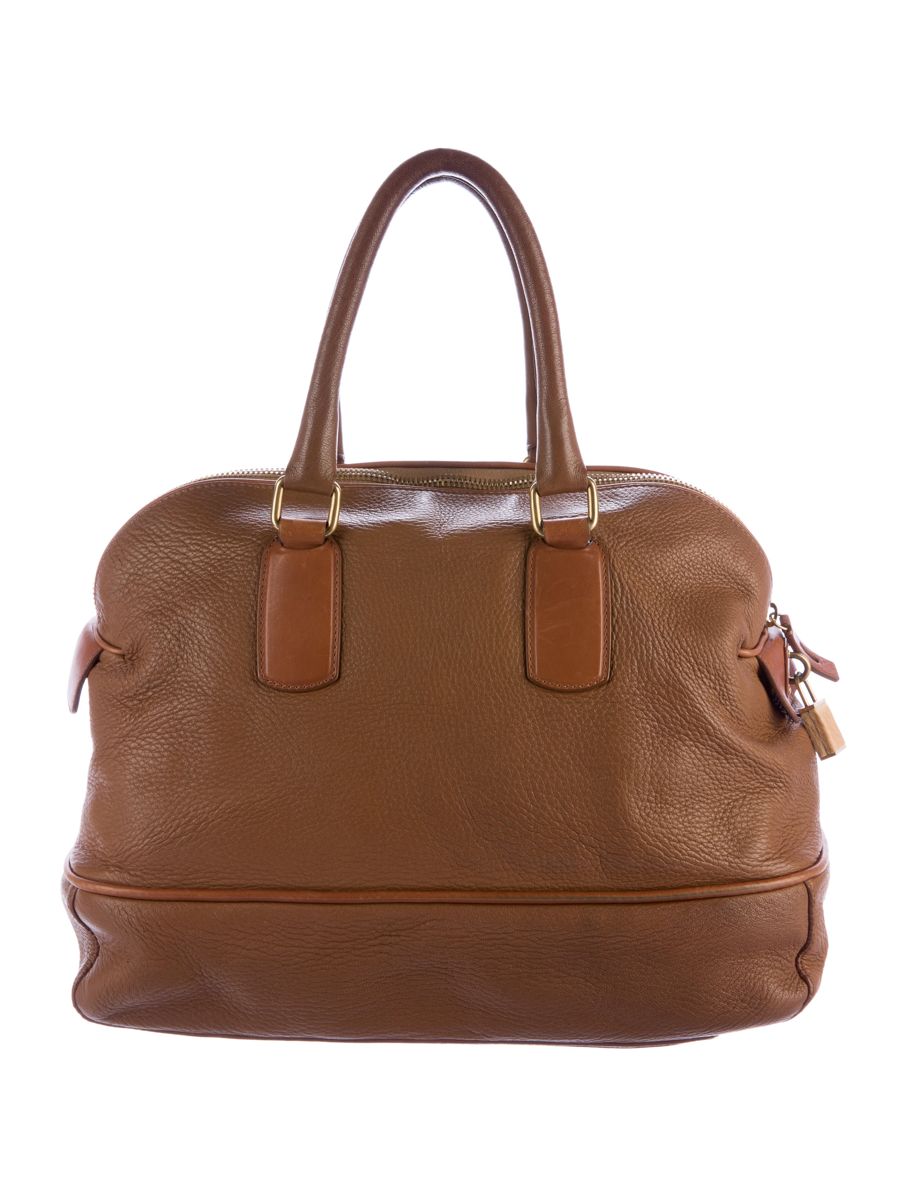 Céline Pebbled Leather Bowler Bag Handbags CEL50837 The RealReal