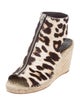 Celine Céline Leopard Print Espadrille Wedges