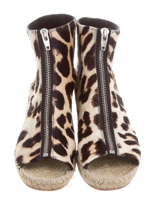 Celine Céline Leopard Print Espadrille Wedges
