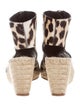 Celine Céline Leopard Print Espadrille Wedges