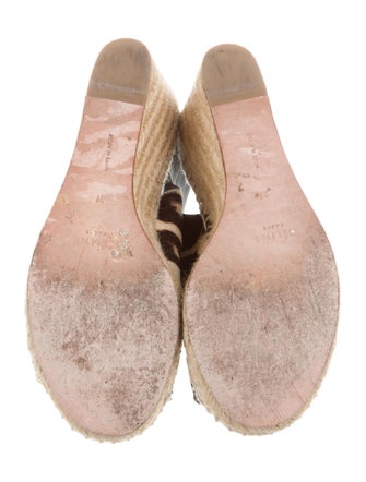 Celine Céline Leopard Print Espadrille Wedges