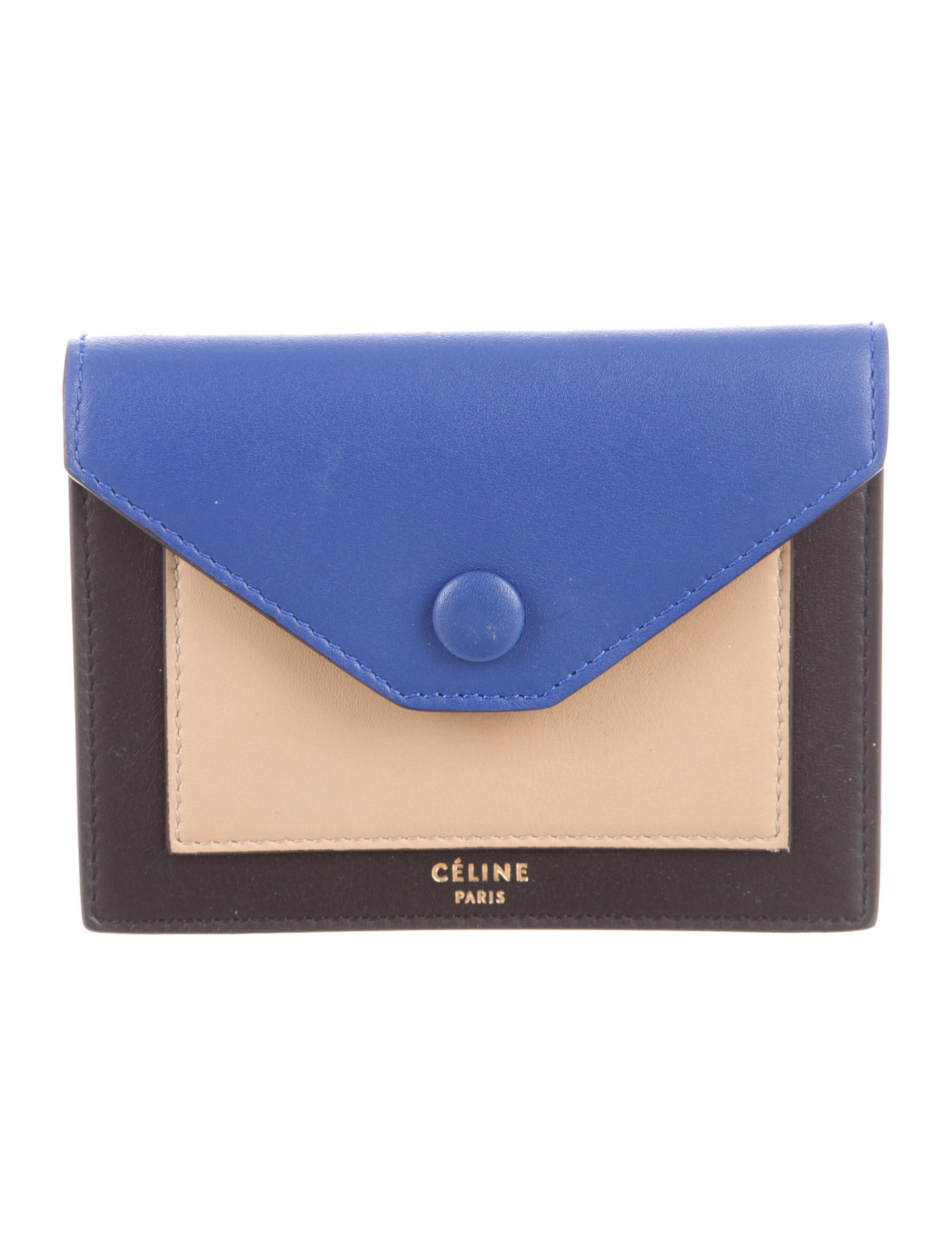 celine tricolor wallet
