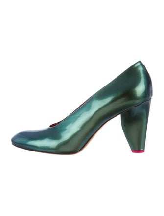 Celine Céline Metallic Round-Toe Pumps