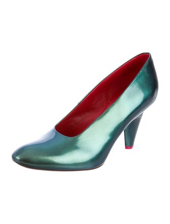 Celine Céline Metallic Round-Toe Pumps