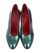 Celine Céline Metallic Round-Toe Pumps