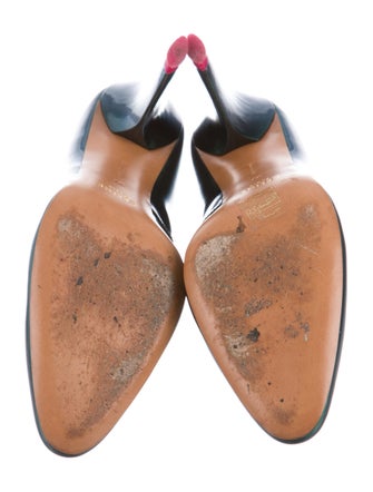 Celine Céline Metallic Round-Toe Pumps