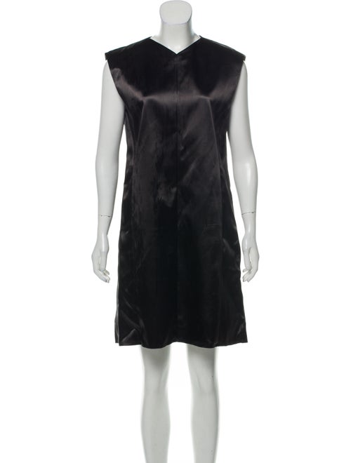 Céline Satin Mini Dress Black