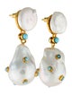 Celine Céline Pearl & Resin Drop earrings