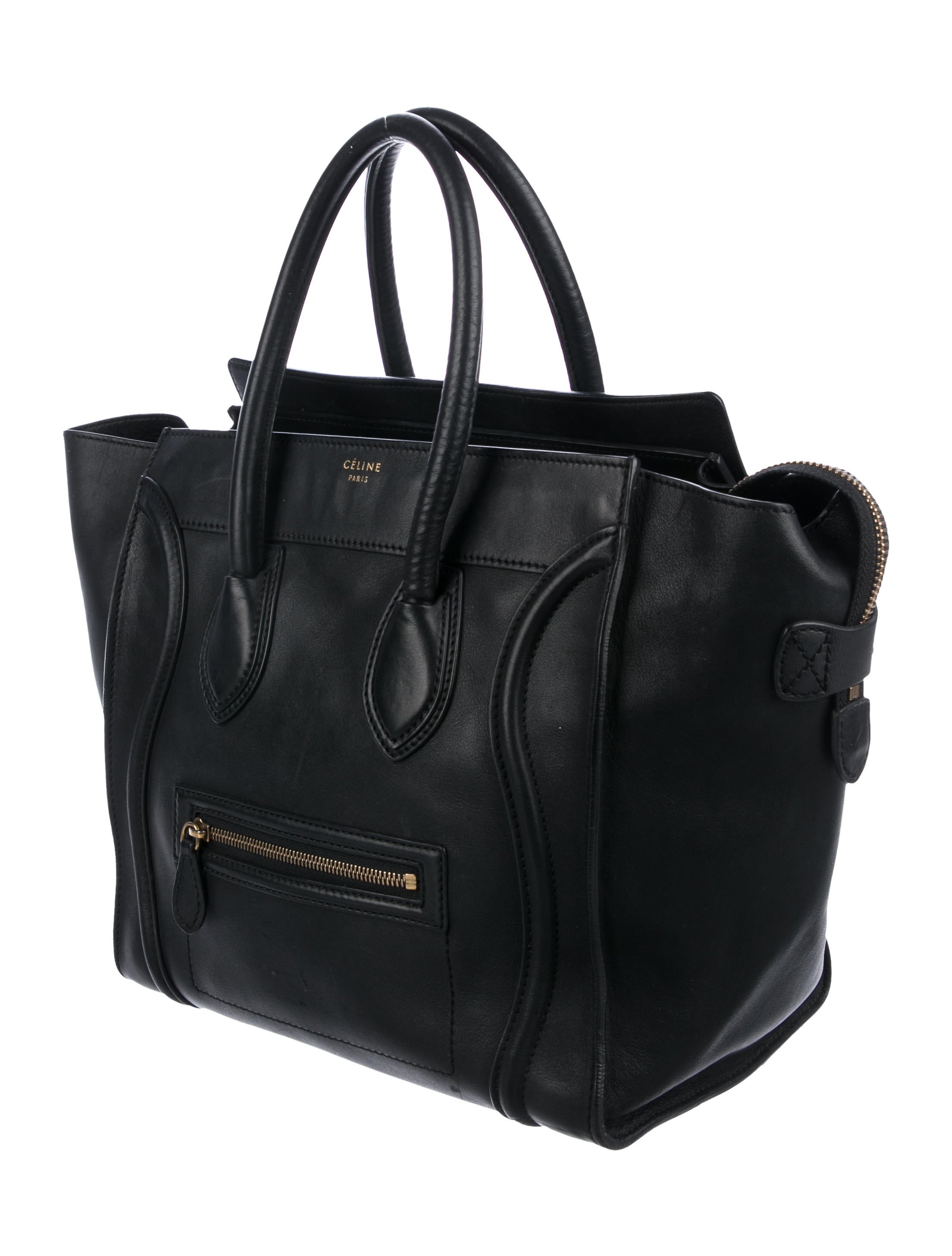 celine mini luggage tote - handbags - cel83603 | the realreal