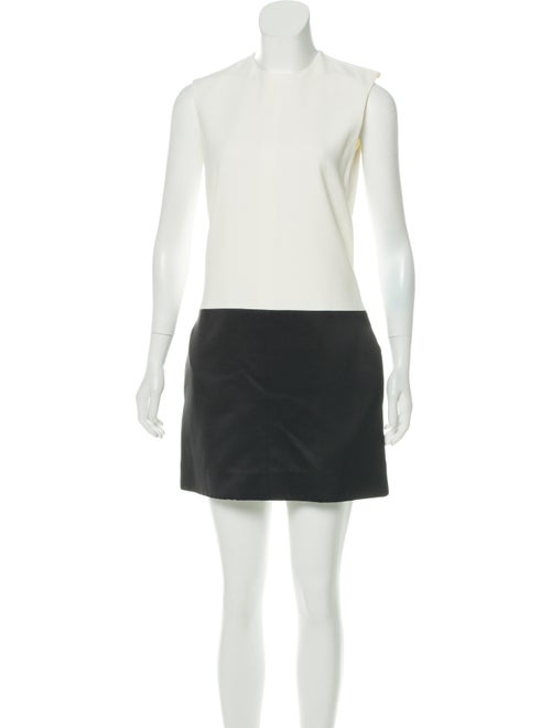 Céline Two-Tone Sleeveless Dress White