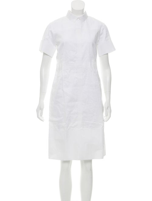 Celine Collared Shirt Dress White