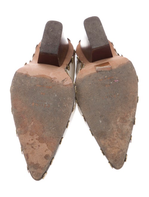 Celine Céline Studded Pointed-Toe Mules
