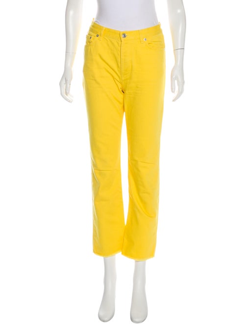 Celine High-Rise Straight-Leg Jeans Yellow
