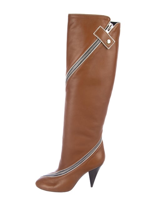 Céline Nappa Knee-High Boots Brown