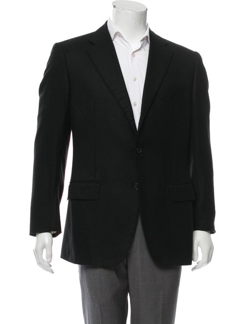 Davide Cenci Wool Notch-Lapel Blazer black