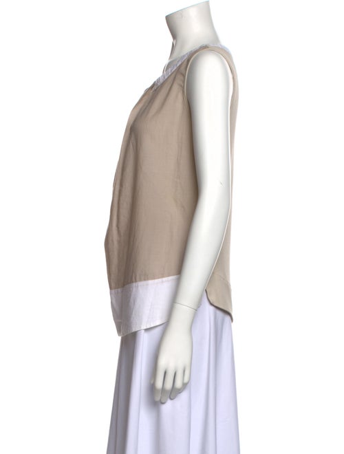 Davide Cenci Scoop Neck Sleeveless Blouse