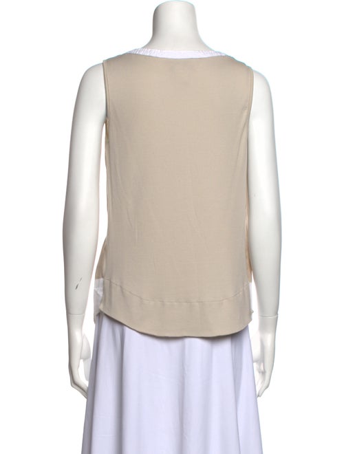 Davide Cenci Scoop Neck Sleeveless Blouse
