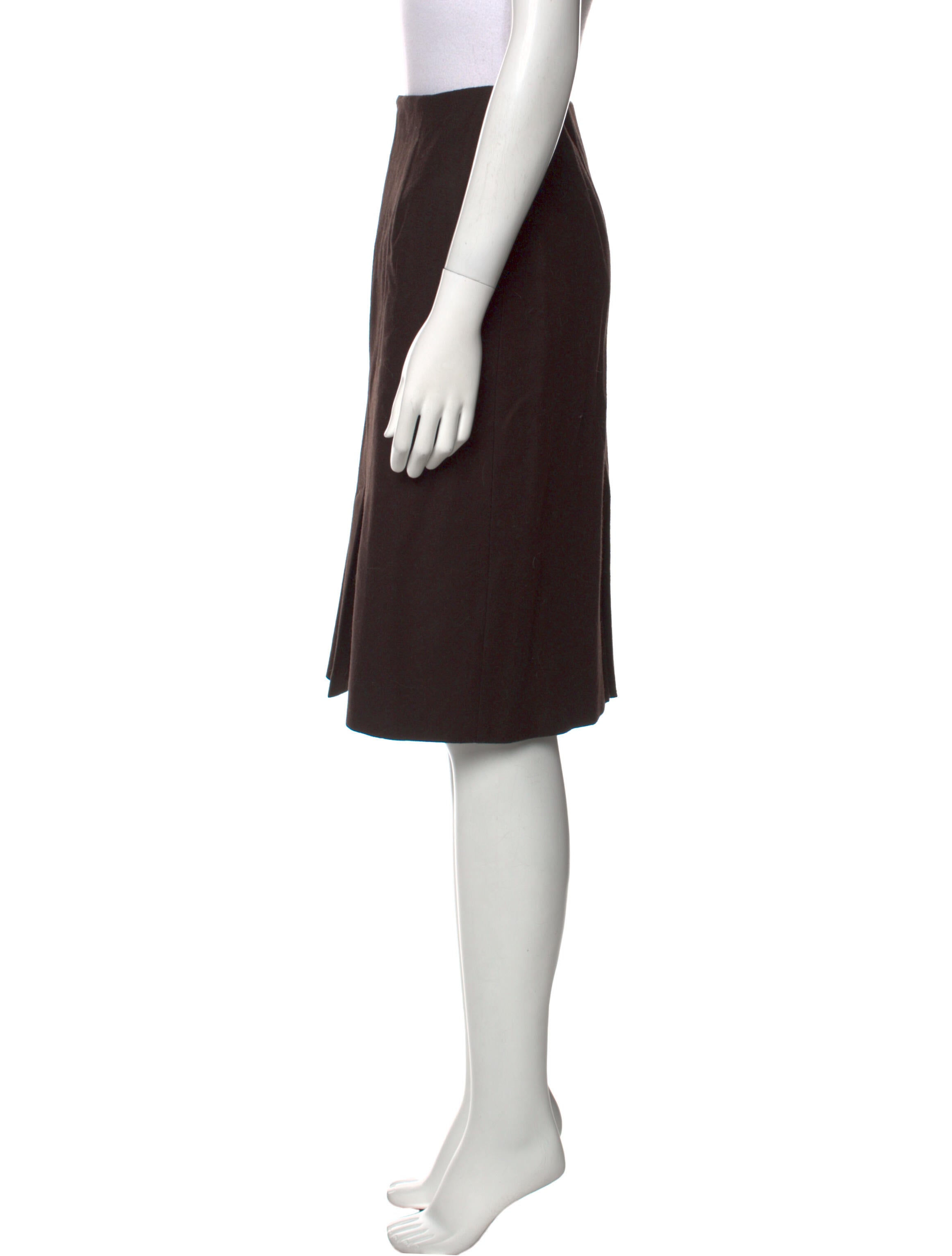Davide Cenci Virgin Wool Knee-Length Skirt
