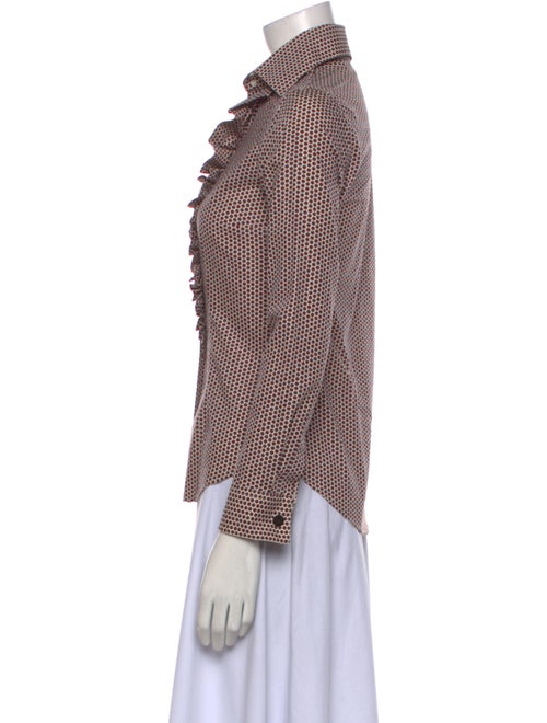 Davide Cenci Polka Dot Print Three-Quarter Sleeve Button-Up Top