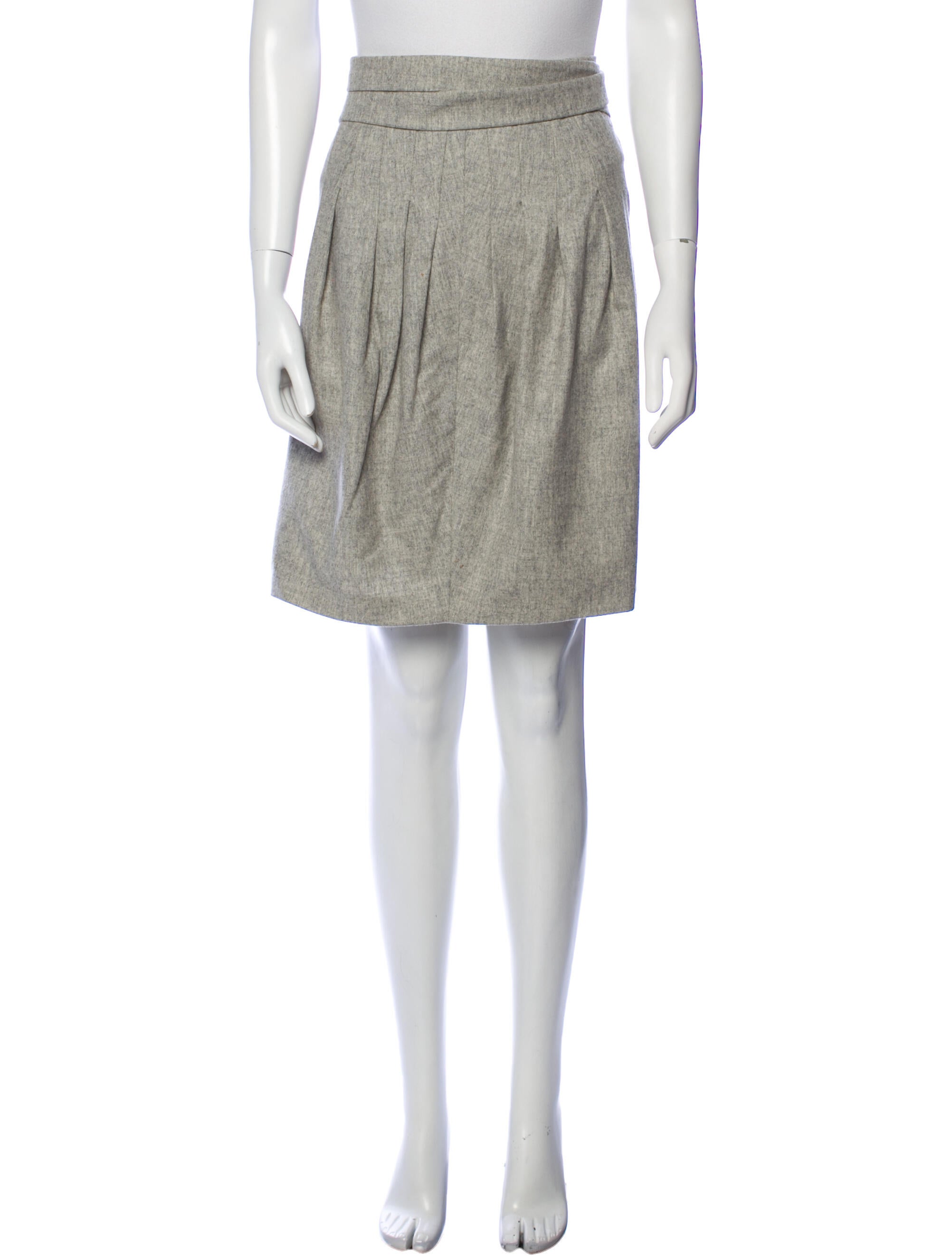 Davide Cenci Virgin Wool Knee-Length Skirt