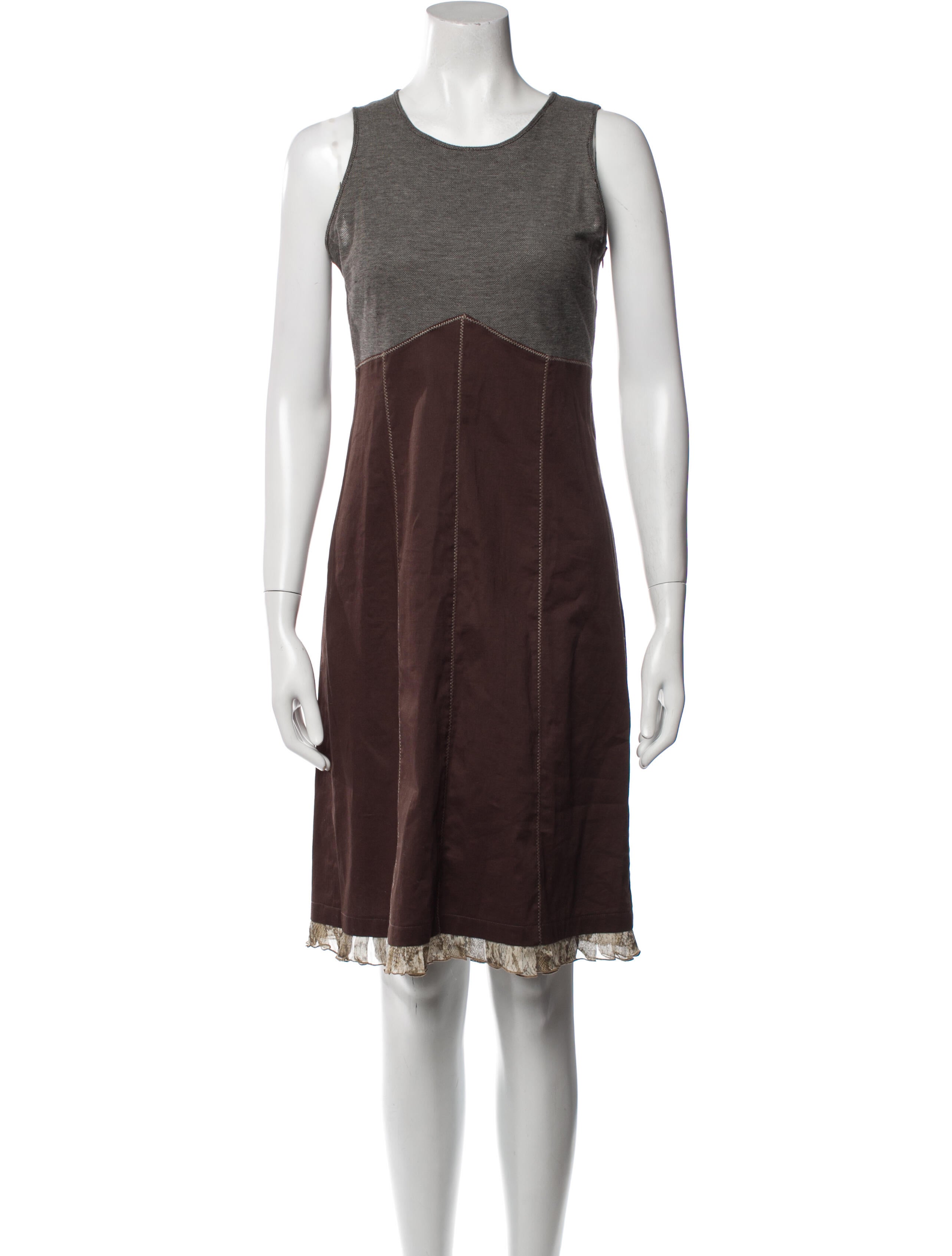 Davide Cenci Scoop Neck Knee-Length Dress