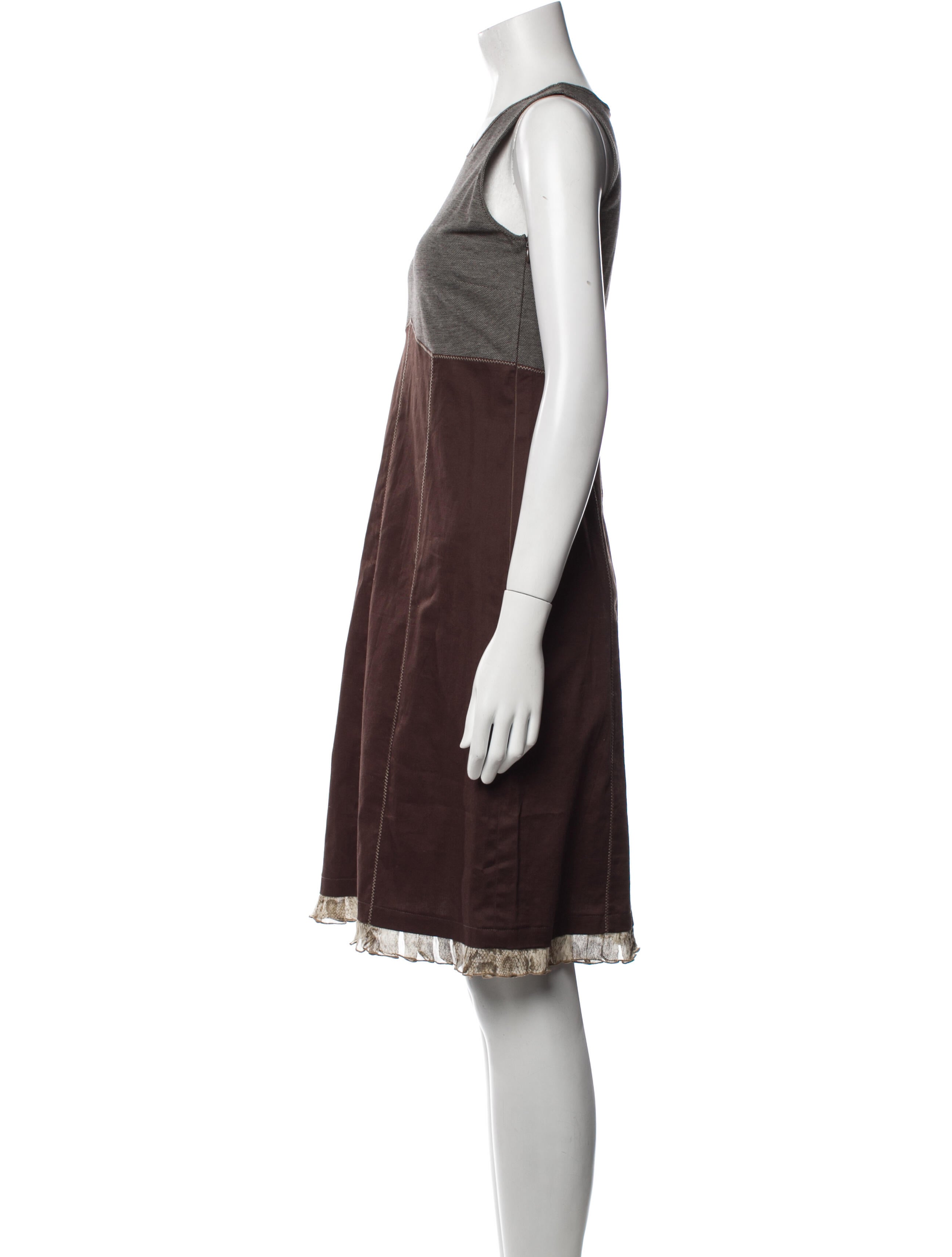 Davide Cenci Scoop Neck Knee-Length Dress