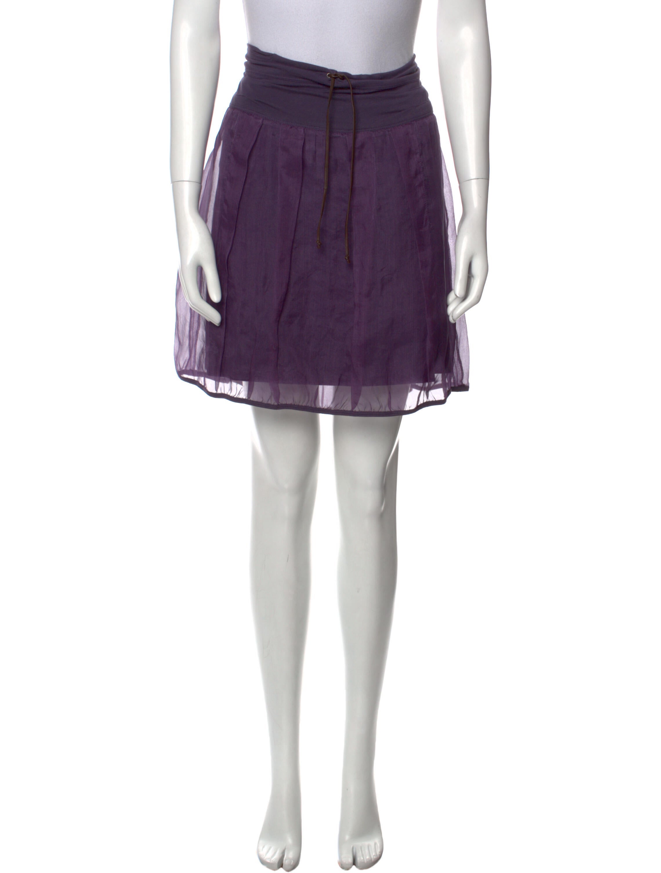 Davide Cenci Silk Knee-Length Skirt