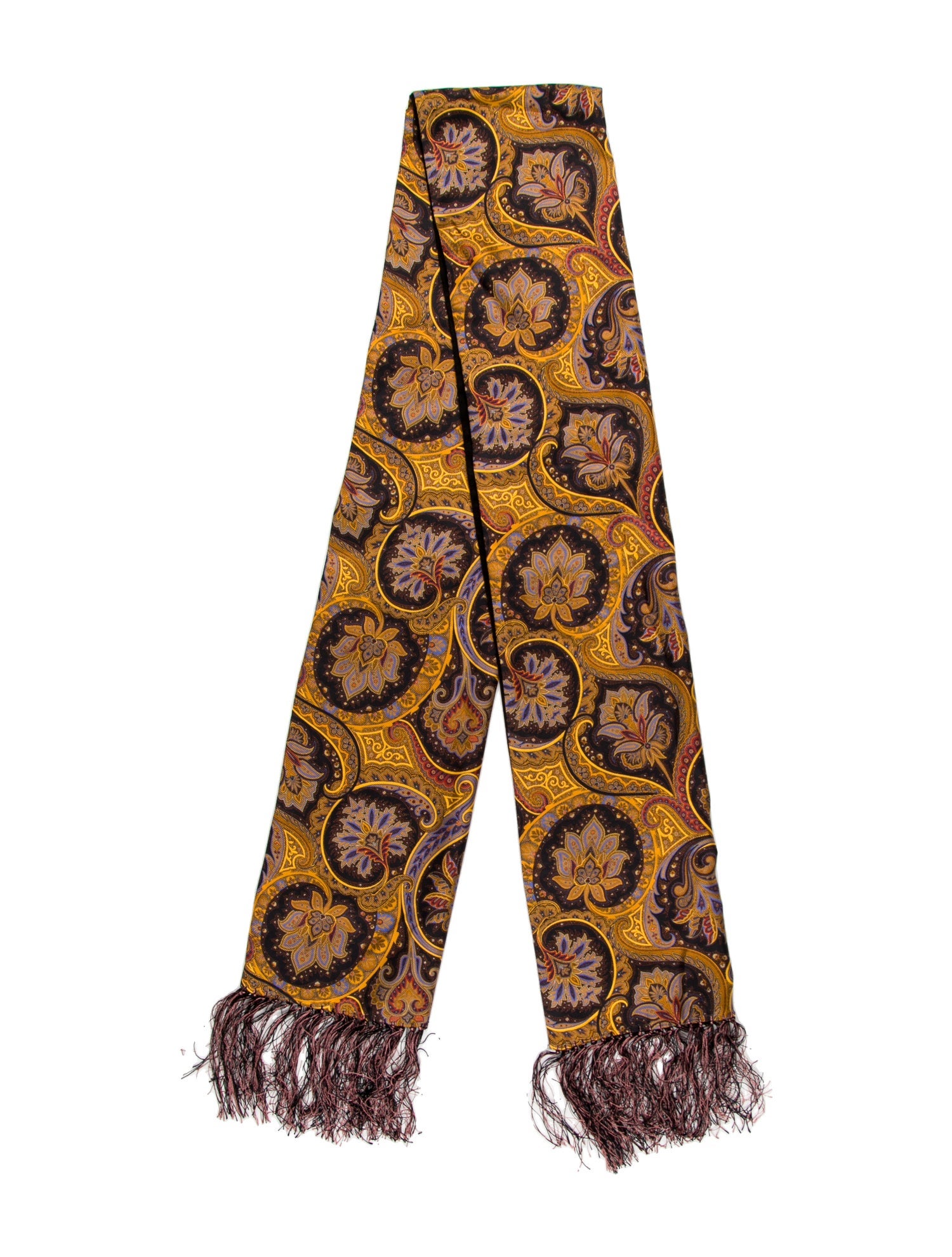 Davide Cenci Silk Paisley Print Scarf