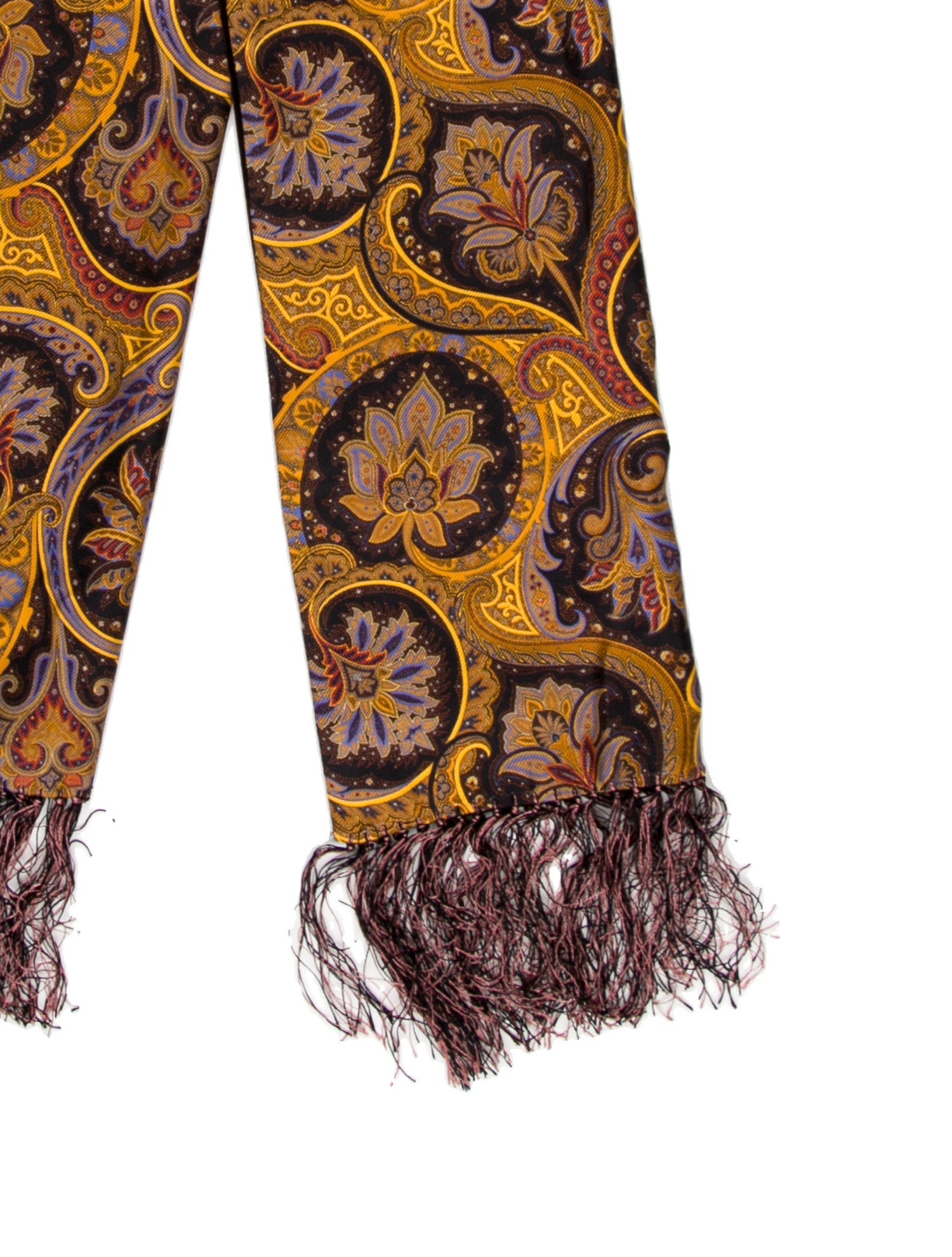 Davide Cenci Silk Paisley Print Scarf