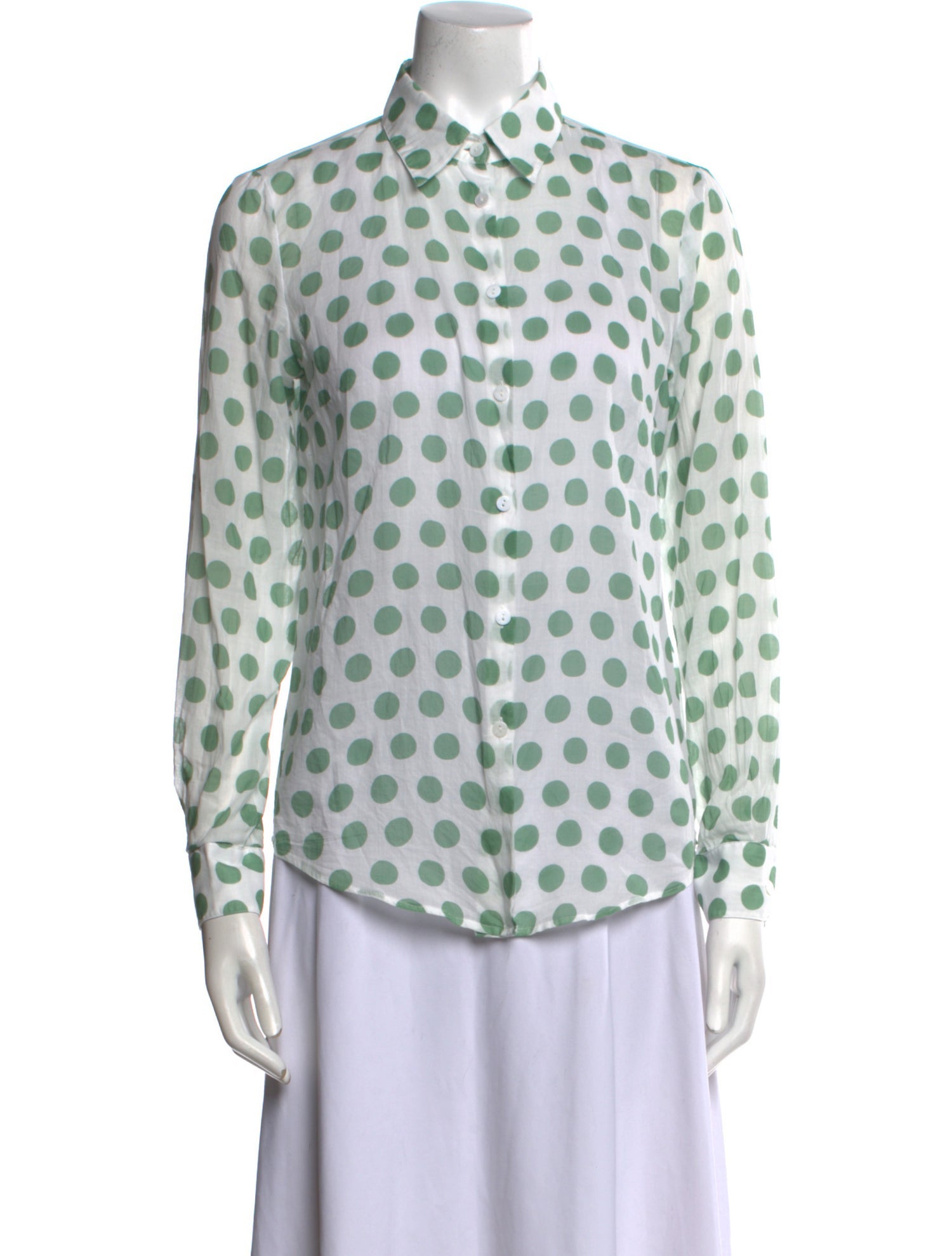 Davide Cenci Polka Dot Print Long Sleeve Button-Up Top